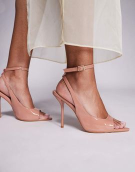 SIMMI Shoes Simmi London Theodosia high heeled sandals with tie detailing in beige-Neutral