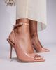 SIMMI Shoes Simmi London Theodosia high heeled sandals with tie detailing in beige-Neutral - 4