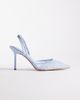 SIMMI Shoes Simmi London Ursula slingback heeled shoes in blue lace - 1
