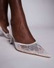 SIMMI Shoes Simmi London Ursula slingback heeled shoes in white lace - 3