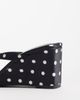 SIMMI Shoes Simmi London wedge toe thong sandals in black polka dot - 4