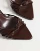 SIMMI Shoes Simmi London Wide Fit Deja heeled sandals with knot detail in brown PU - 3