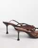 SIMMI Shoes Simmi London Wide Fit Eleonoora Strappy heeled sandal in brown satin - 4