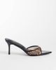 SIMMI Shoes Simmi London Wide Fit Jessyca heeled mules in leopard mesh-Brown - 1