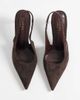 SIMMI Shoes Simmi London Wide Fit Laylin pointed toe slingback heeled pumps in brown suedette - 2