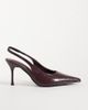 SIMMI Shoes Simmi London Wide Fit Lirien pointed slingback pumps in burgundy crinkle PU-RED - 1
