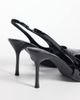 SIMMI Shoes Simmi London Wide Fit Lirien pointed toe slingback heeled pumps in black crinkle PU - 4