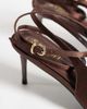 SIMMI Shoes Simmi London Wide Fit Sonika tie leg heeled pumps in chocolate satin-Brown - 4