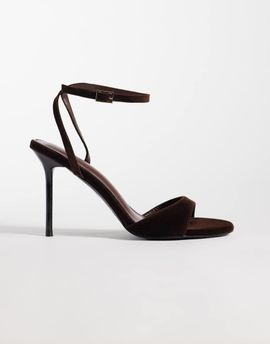 SIMMI Shoes Simmi London Wynna classic heeled sandal in brown velvet