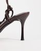 SIMMI Shoes Simmi London Zaria tie leg heeled sandals with gold detail in brown - 4