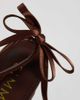 Simmi Wide Fit Simmi London Celina Wide Fit slingback heeled shoes with bow detail in brown satin - 4