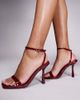 Simmi Wide Fit Simmi London Dola Wide Fit strappy mid heeled sandals in red - 1