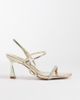 Simmi Wide Fit Simmi London Gillespie Wide Fit high heeled sandals in gold mirror - 1