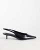 Simmi Wide Fit Simmi London Rosalind Wide Fit kitten heel slingback shoes in black - 1