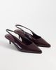 Simmi Wide Fit Simmi London Rosalind Wide Fit kitten heel slingback shoes in burgundy-RED - 2