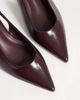 Simmi Wide Fit Simmi London Rosalind Wide Fit kitten heel slingback shoes in burgundy-RED - 3
