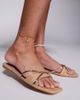Simmi Wide Fit Simmi London Saffy Wide Fit square toe flat sandals in beige-Neutral - 1