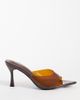 Simmi Wide Fit Simmi London Santo Wide Fit heeled mule sandals in chocolate-Brown - 1