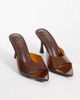 Simmi Wide Fit Simmi London Santo Wide Fit heeled mule sandals in chocolate-Brown - 2