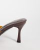 Simmi Wide Fit Simmi London Santo Wide Fit heeled mule sandals in chocolate-Brown - 3