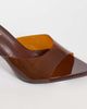 Simmi Wide Fit Simmi London Santo Wide Fit heeled mule sandals in chocolate-Brown - 4