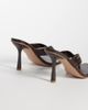 Simmi Wide Fit Simmi London Santo Wide Fit toe post heeled sandals in chocolate-Brown - 4