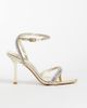 Simmi Wide Fit Simmi London Sibelle Wide Fit embellished heeled sandals in gold mirror - 1