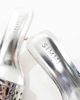 Simmi Wide Fit Simmi London Wide Fit Bexley mid heeled mules with grommet buckle detail in silver - 4