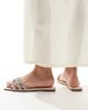 Simmi Wide Fit Simmi London Wide Fit Capri embellished flat sandals in gold - 4
