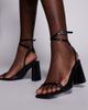 Simmi Wide Fit SIMMI London Wide Fit Citra block heel sandals in black - 1