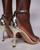 Simmi Wide Fit Simmi London Wide Fit Daya barely there sandals in gold - 4