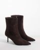 Simmi Wide Fit Simmi London Wide Fit Ember pointed toe ankle boots in brown suedette - 1