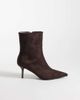Simmi Wide Fit Simmi London Wide Fit Ember pointed toe ankle boots in brown suedette - 2