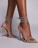 Simmi Wide Fit Simmi London Wide Fit Fenella embellished heeled sandals in gold mirror - 1