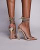 Simmi Wide Fit Simmi London Wide Fit Fenella embellished heeled sandals in gold mirror - 2