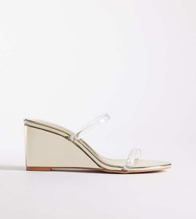 Simmi Wide Fit Simmi London Wide Fit Immy wedge sandals in gold