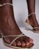 Simmi Wide Fit SIMMI London Wide Fit Judy embellished heeled sandals in gold - 3
