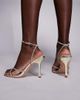 Simmi Wide Fit SIMMI London Wide Fit Judy embellished heeled sandals in gold - 4