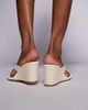 Simmi Wide Fit Simmi London Wide Fit Jules wedge sandals in beige denim-Neutral - 2