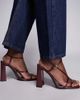 Simmi Wide Fit Simmi London Wide Fit Malinda block heel strappy sandals in burgundy-Red - 1