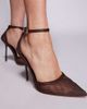 Simmi Wide Fit Simmi London Wide Fit Mandisa mesh heeled shoes in chocolate-Brown - 1