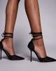 Simmi Wide Fit Simmi London Wide Fit Mandisa polka dot mesh heeled shoes in black - 1