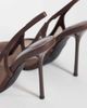Simmi Wide Fit Simmi London Wide Fit Morley slingback heeled pumps in brown mesh - 4