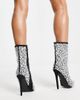 Simmi Wide Fit Simmi London Wide Fit Nakoa rhinestone embellished boots in black and silver - 2