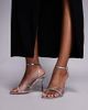 Simmi Wide Fit Simmi London Wide Fit Sebelle embellished heeled sandals in silver mirror - 1