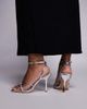 Simmi Wide Fit Simmi London Wide Fit Sebelle embellished heeled sandals in silver mirror - 4