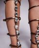 Simmi Wide Fit Simmi London Wide Fit Zenya gladiator sandals with stone detail in bronze metallic-Brown - 4
