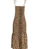 Simon Miller Women's Canto Leopard Print Smocked Poplin Midi-Dress - 1