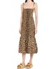 Simon Miller Women's Canto Leopard Print Smocked Poplin Midi-Dress - 2