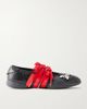 SIMONE ROCHA + adidas Originals Taekwondo Ballerina embellished pleated leather flats - 1
